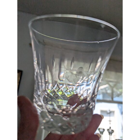Set Of 5 Crystal Old Fashioned Glasses With Diamond Cut Pattern - Picture 7 of 9
